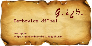 Gerbovics Ábel névjegykártya