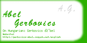 abel gerbovics business card